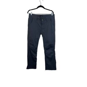 prAna Pants WOMENS 12 Dark Gray Active Wear Convertible snap cargo hiking